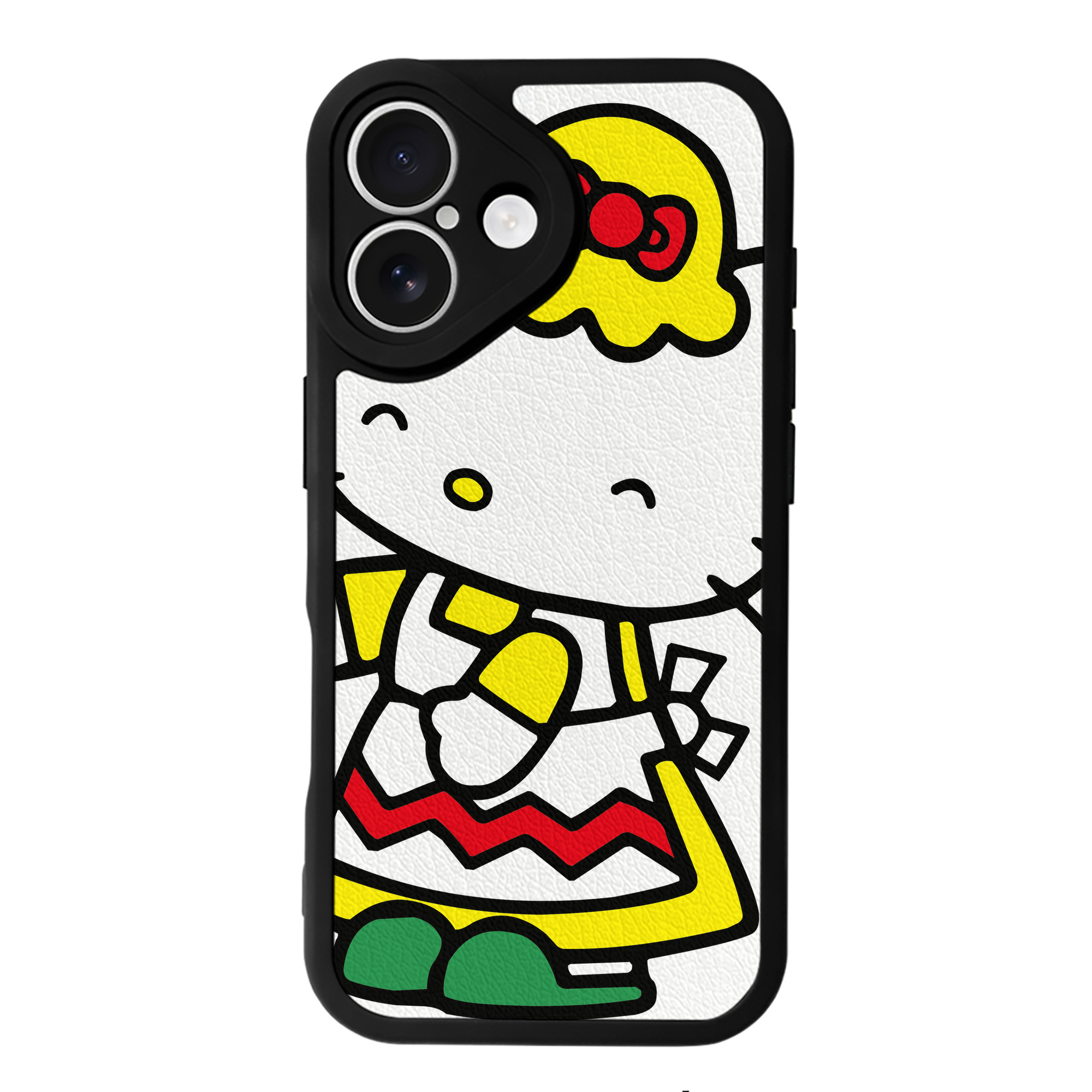 （画像用） Hello Kitty ハローキティ 【iPhone 16シリーズ対応】シリコンスマホケース（レザー調） 材質：シリコン